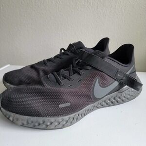 Nike Revolution 5 FlyEase‎ Men's Size 14 Running Sneakers Black Easy On Comfort